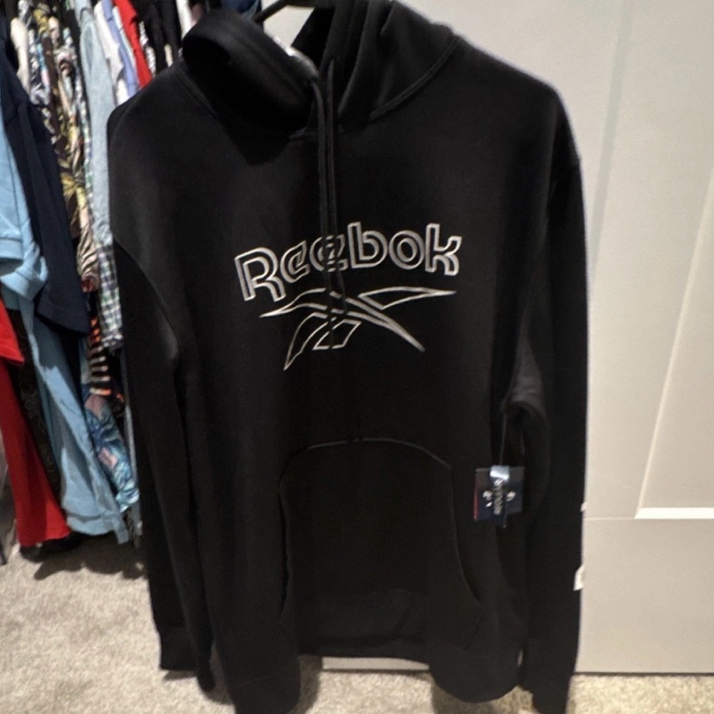 NEW Reebok Black Hoodie Sz L